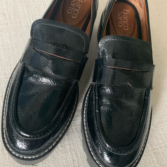 Franco Sarto Black Patent Loafer size 8.5 - Picture 2 of 7